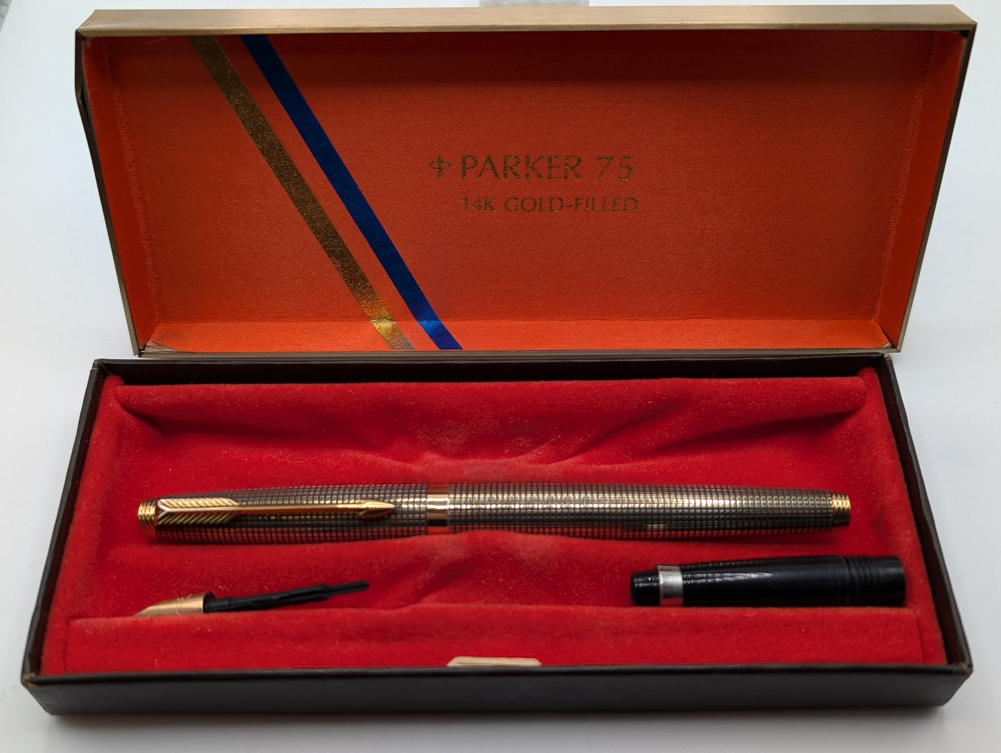 Parker Vintage 75 Vermeil Fountain Pen w/ Extra Nib and Rollerball Attachment