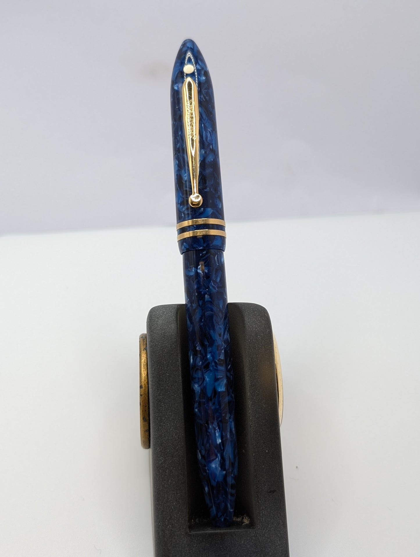 Sheaffer Balance Millennium Edition Desk Set from 1999 Fountain Pen 18k Gold Nib