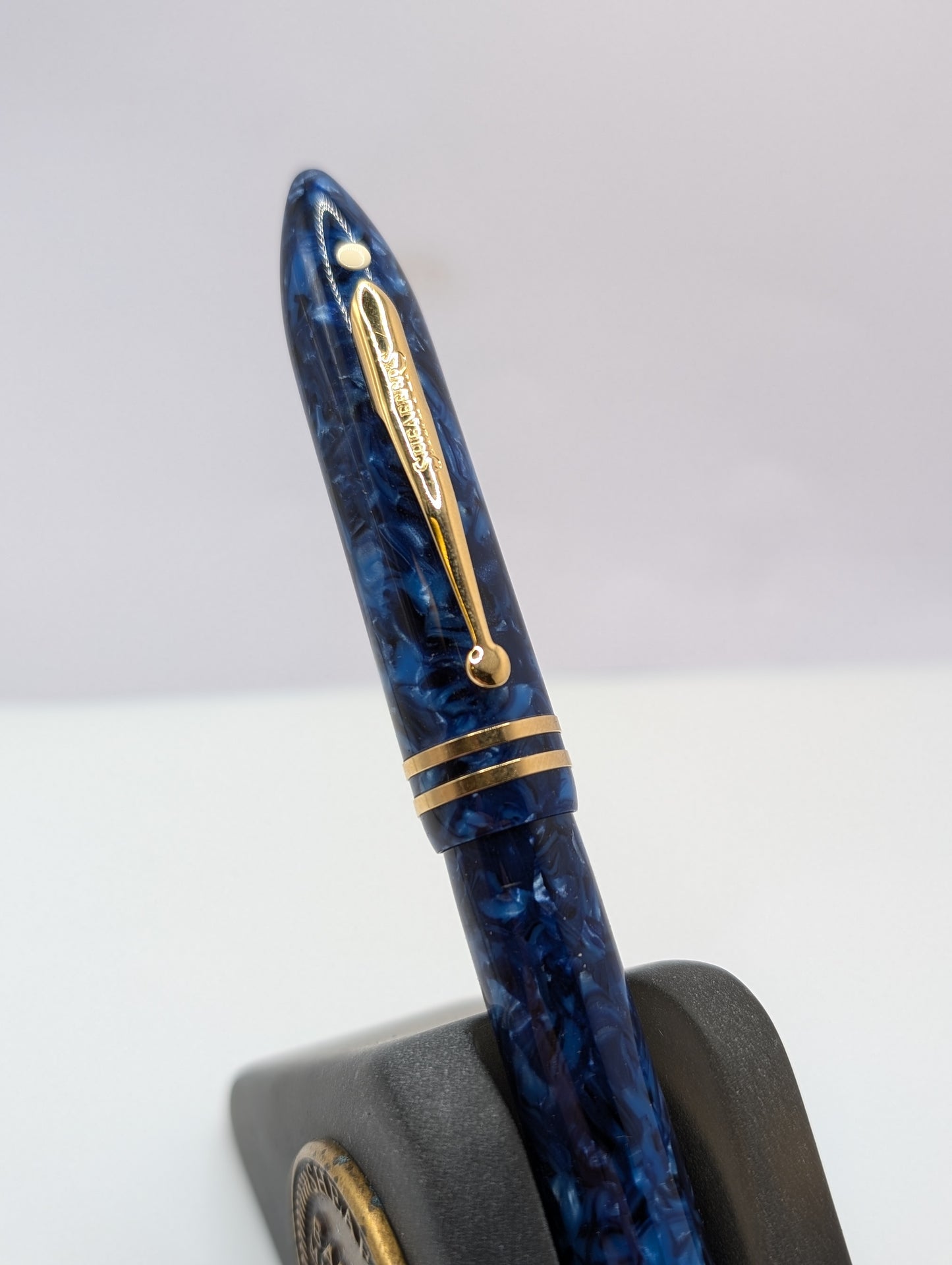 Sheaffer Balance Millennium Edition Desk Set from 1999 Fountain Pen 18k Gold Nib