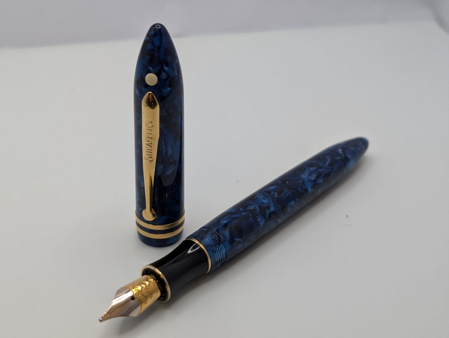 Sheaffer Balance Millennium Edition Desk Set from 1999 Fountain Pen 18k Gold Nib