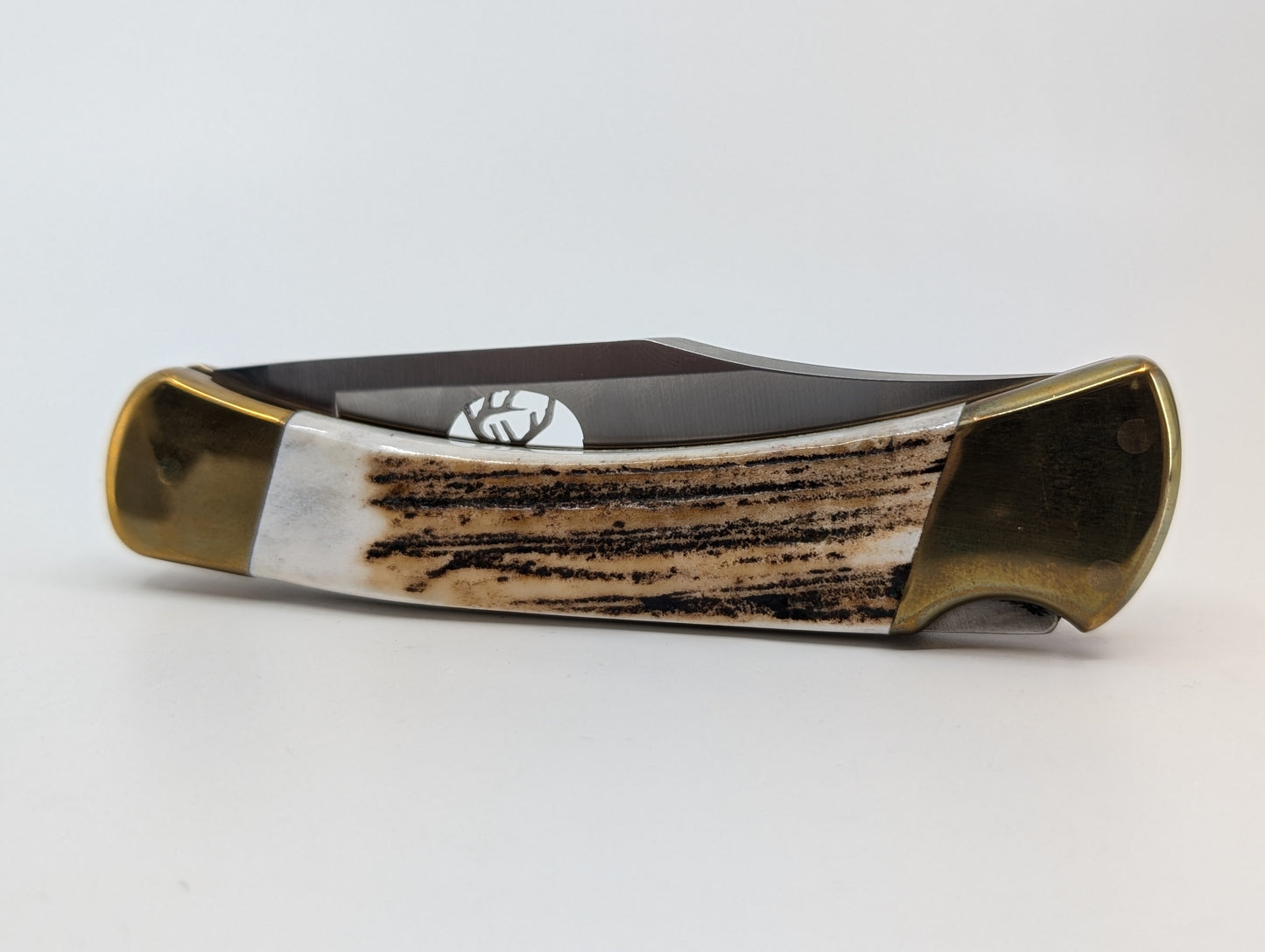 Buck Knives Model 110 Sambar Stag Horn Backlock Folding Knife