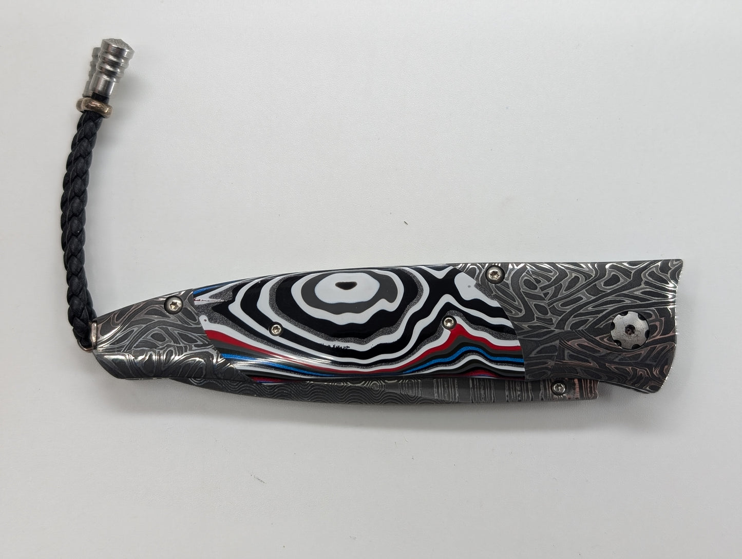 William Henry B30 Octane "Fordite" Button Lock Folding Knife 33 of 100