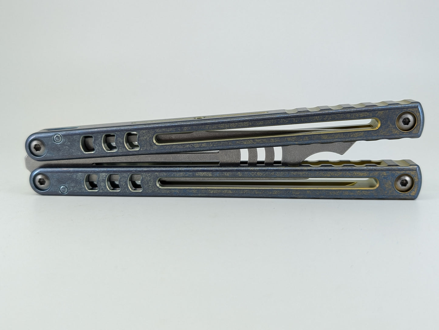 Custom Squid Industries Madko Titanium Anodized Blue/Yellow Stonewashed Trainer