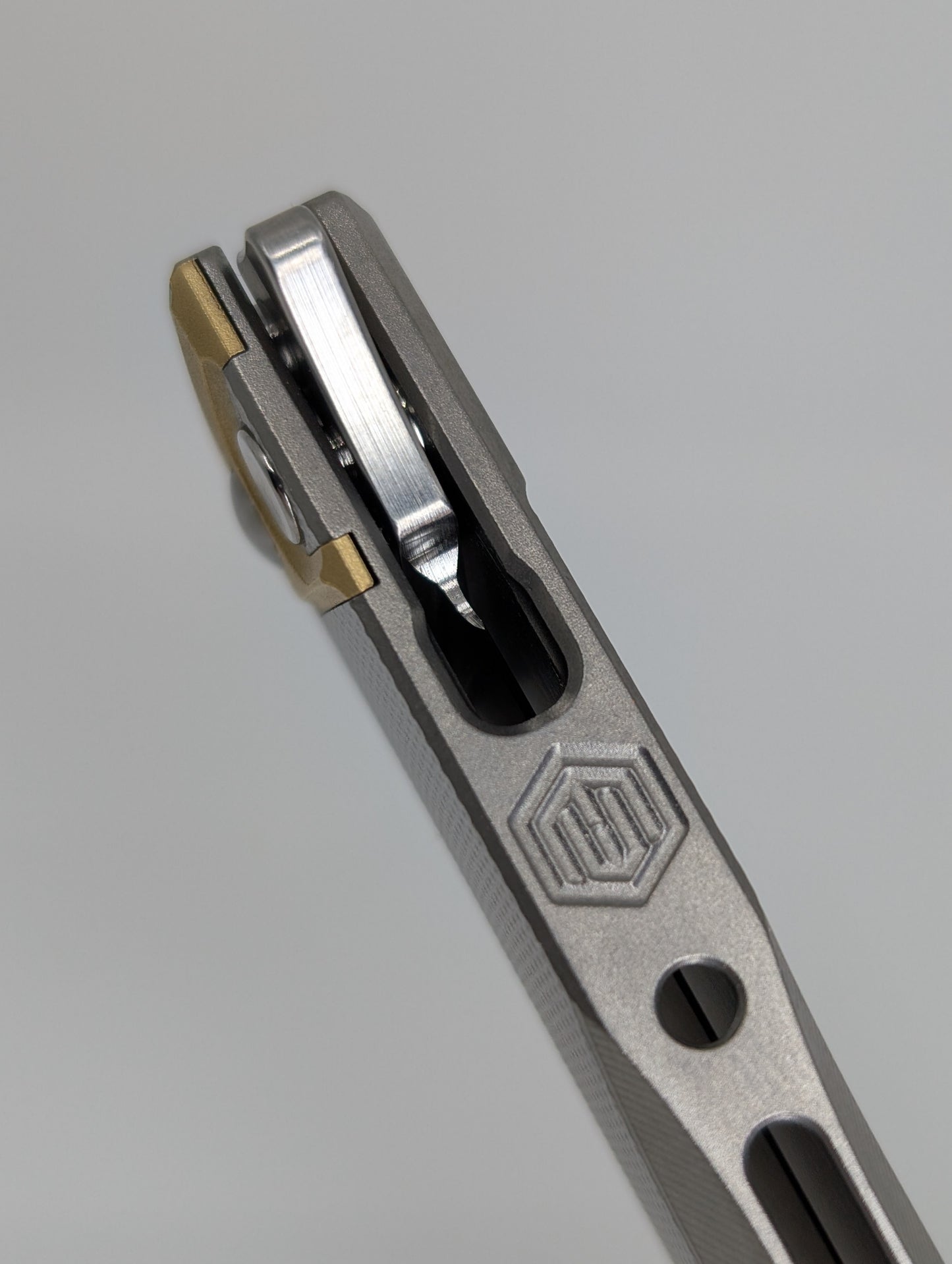 MachineWise Sonora Raw (CPM 20CV | Brass Bolster | Diamonds Handle) Buttonlock Folding Knife 969 *BLEM*