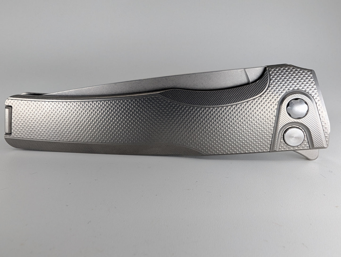 MachineWise Sonora Raw (CPM 20CV | Raw Ti Bolster | Diamonds Handle) Buttonlock Folding Knife 908 *BLEM*