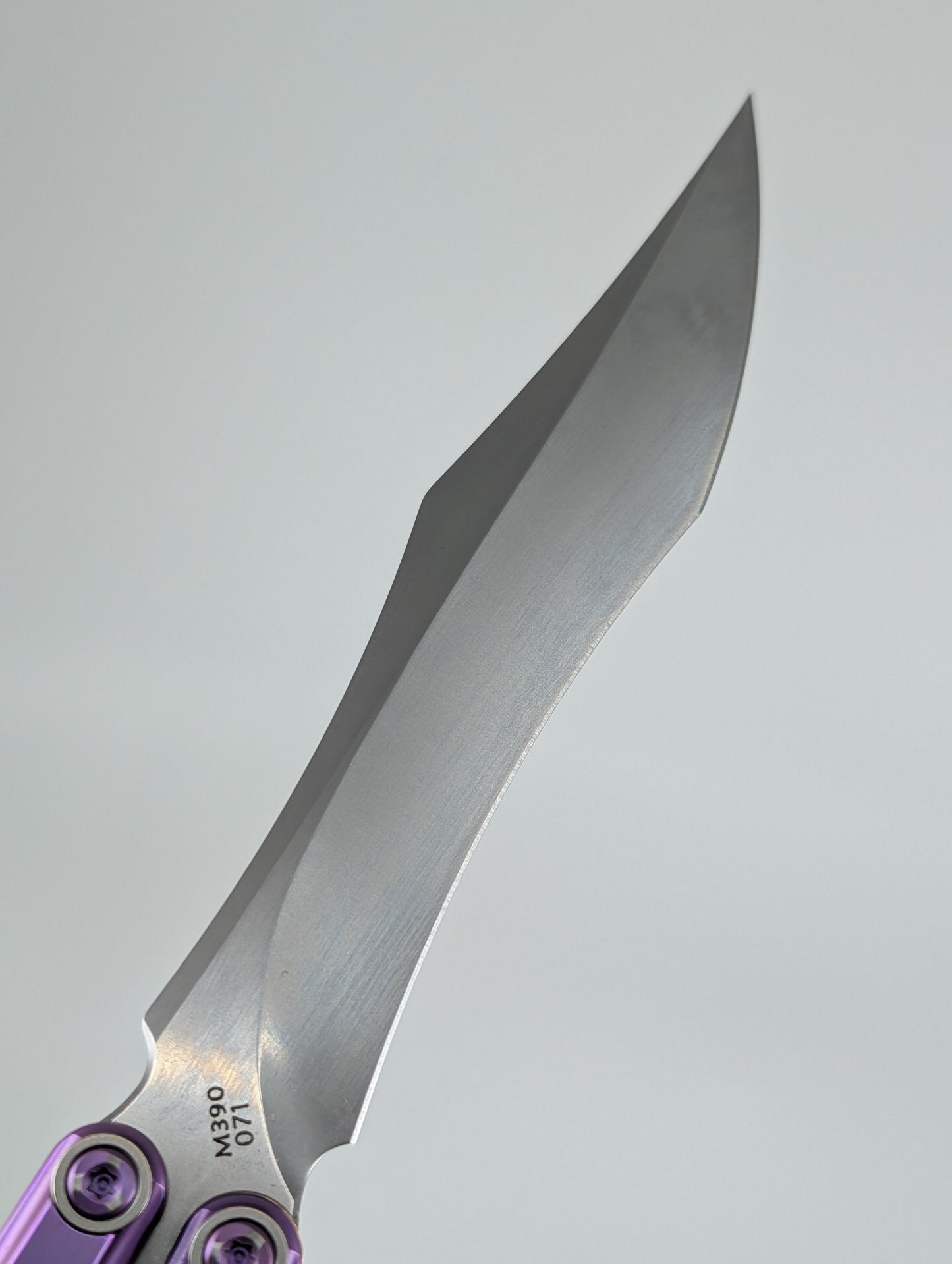 Poikilo PM3 Halo Full Purple Anodization Live Blade Balisong