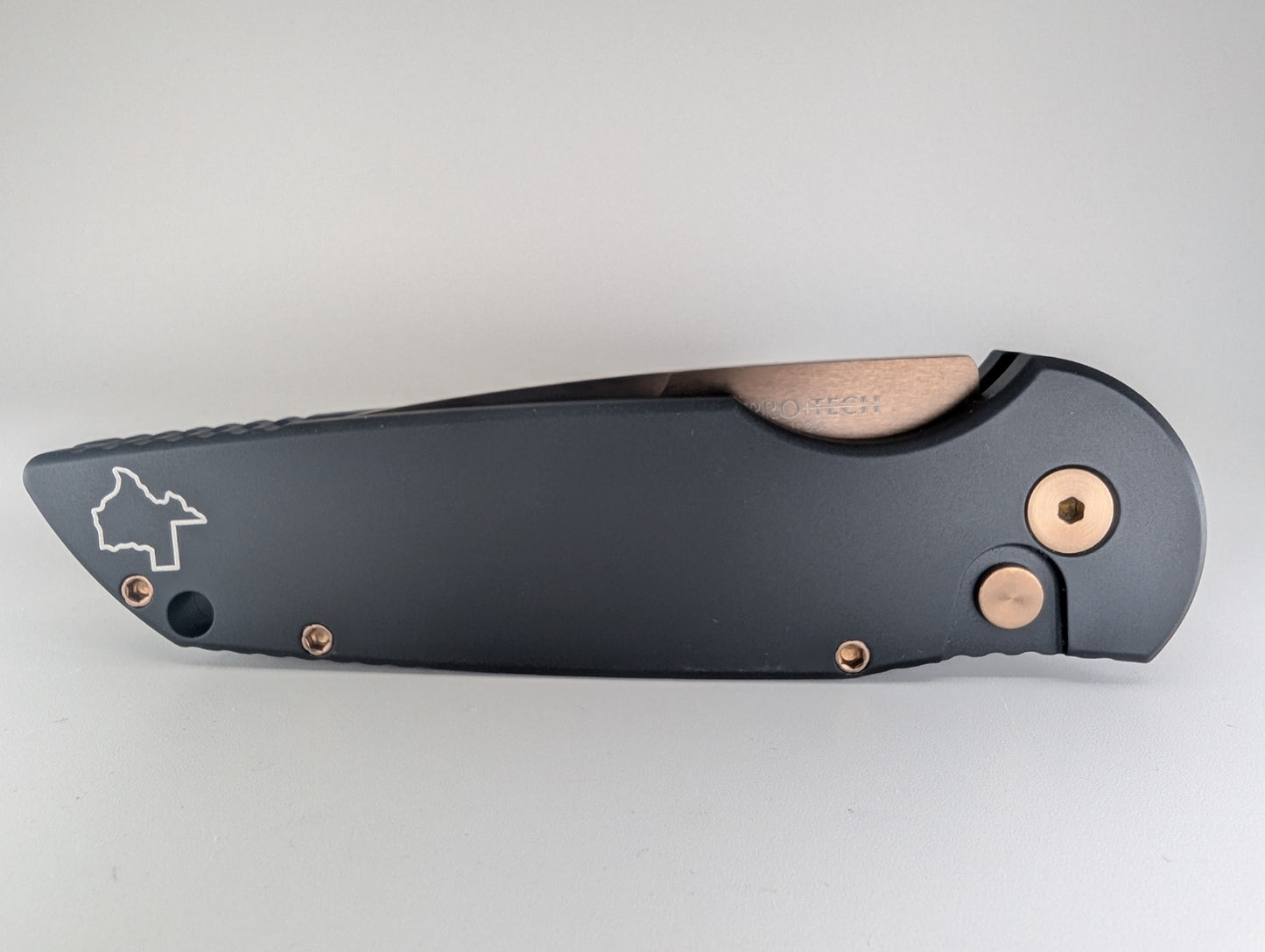Protech Tactical Response 3 Blade Show Texas 2025 Rose Gold Blade Auto Folding Knife