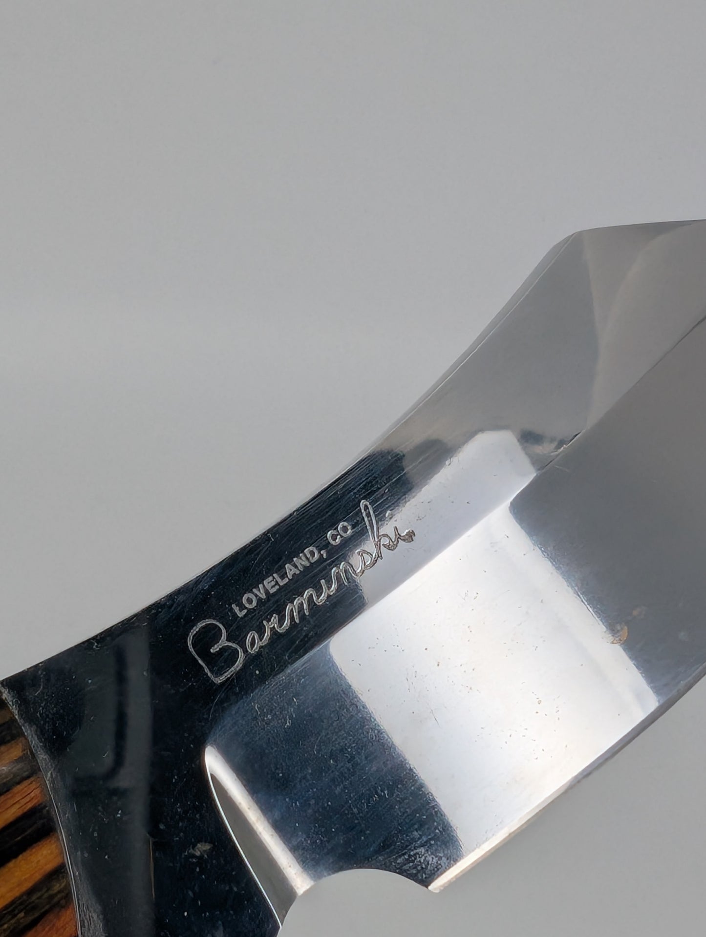 *Consignment* Tom Barminski 6" Fixed Blade Knife w/ Sheath