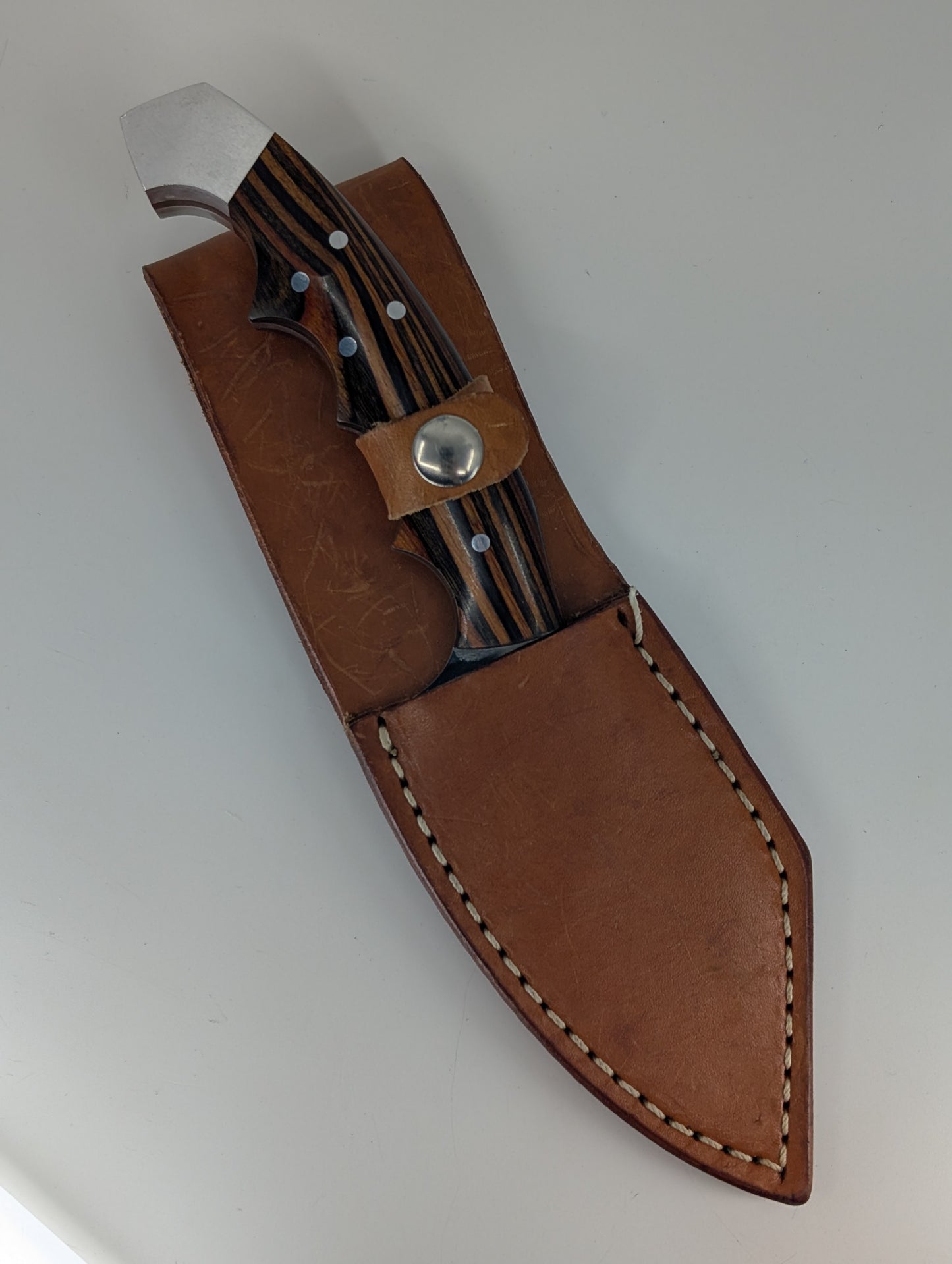 *Consignment* Tom Barminski 6" Fixed Blade Knife w/ Sheath