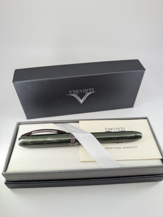 *Consignment* Visconti Rembrandt Special Ops Green Fountain Pen Black PVD Fine Nib
