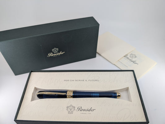 *Consignment* Pineider Sky Blue Fountain Pen 14k Gold Quill Nib