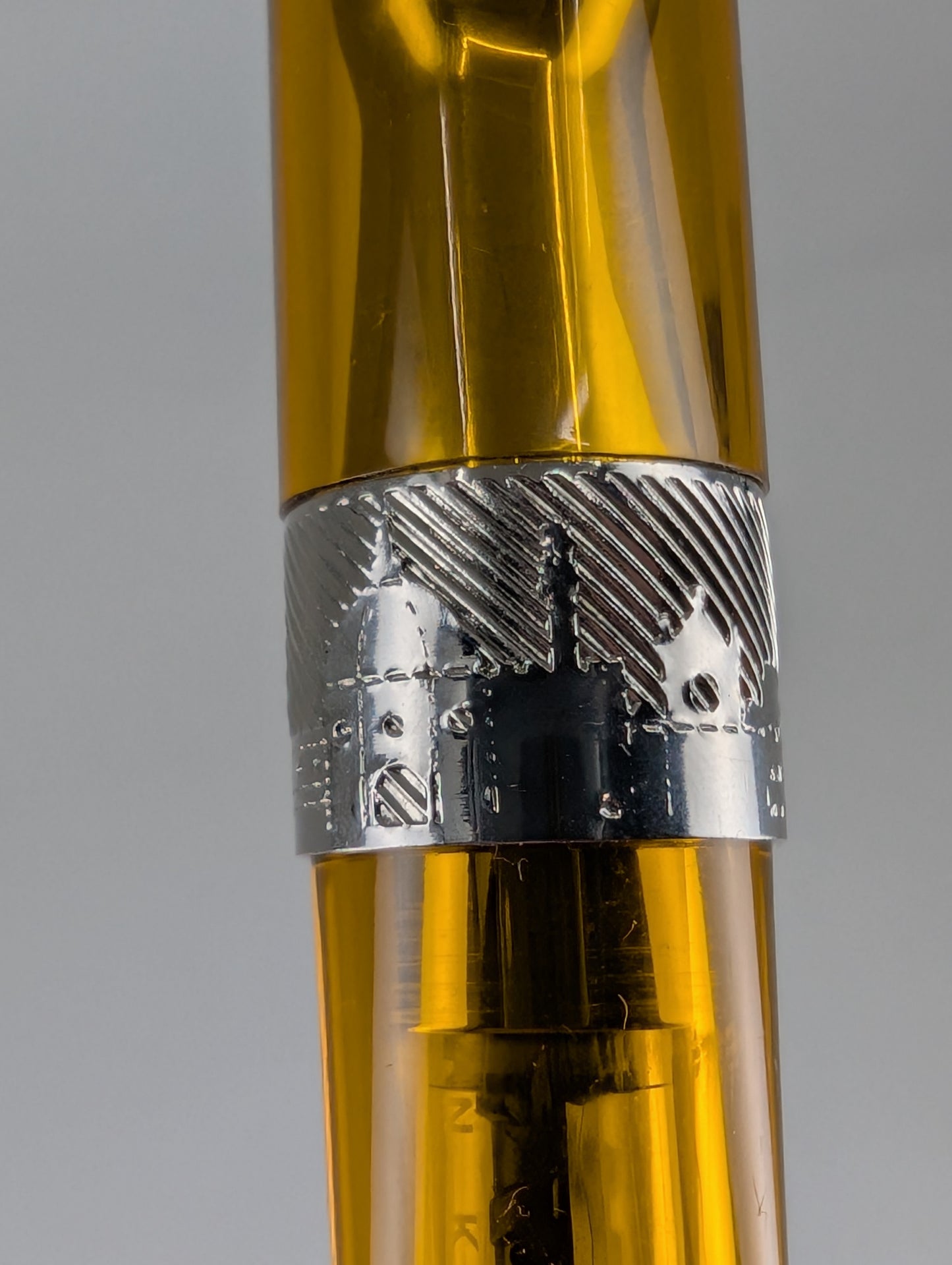 *Consignment* Pineider Avatar Amber Fountain Pen Steel Extra Fine Nib