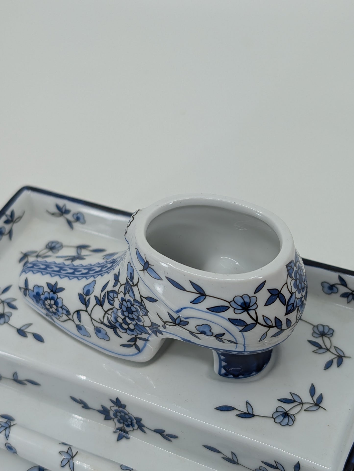 *Consignment* Charles II Delft Inkwell Vintage Calligraphy Set