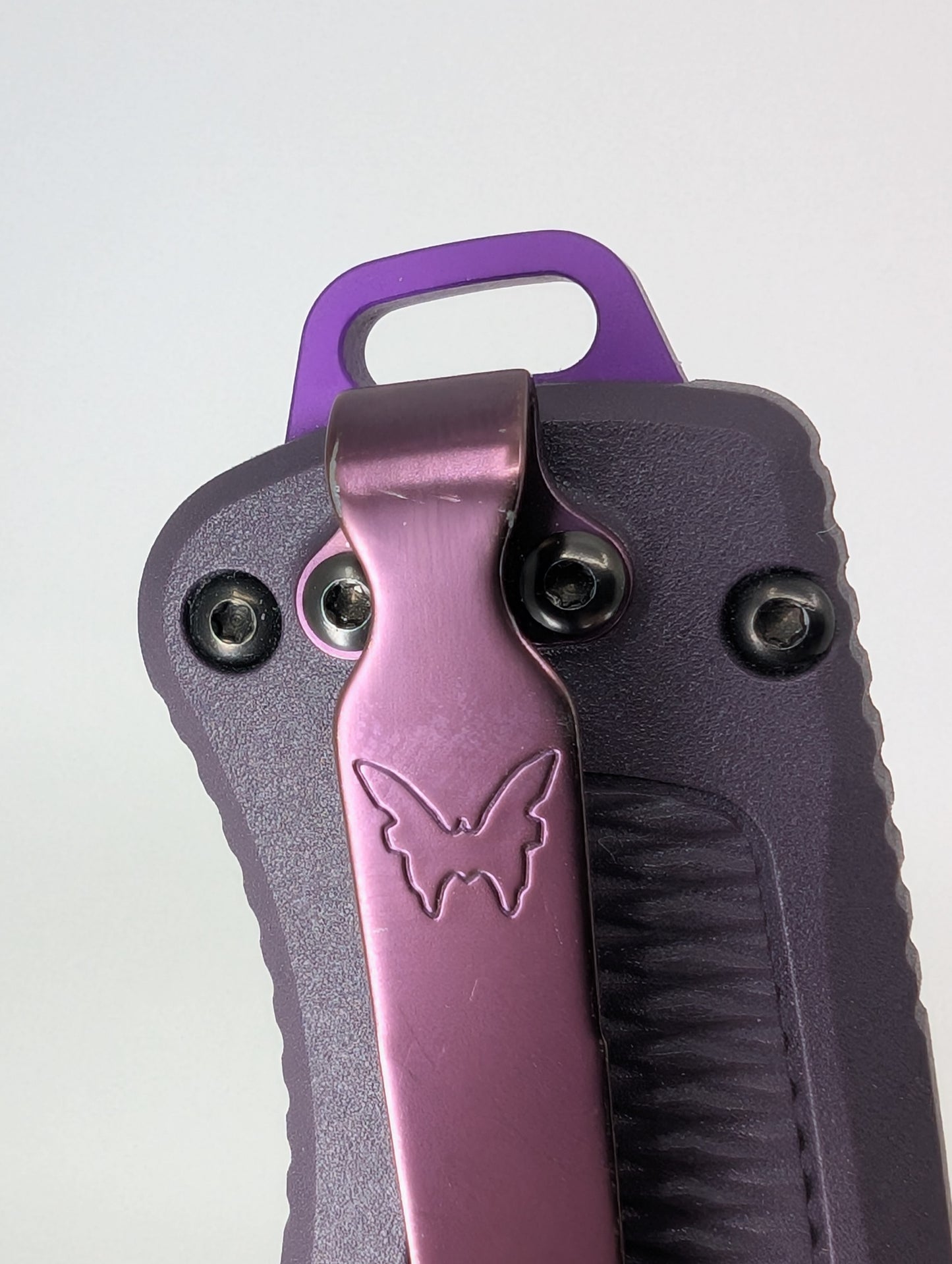 *Consignment* Benchmade Shootout Dark Purple Grivory Out the Front Knife