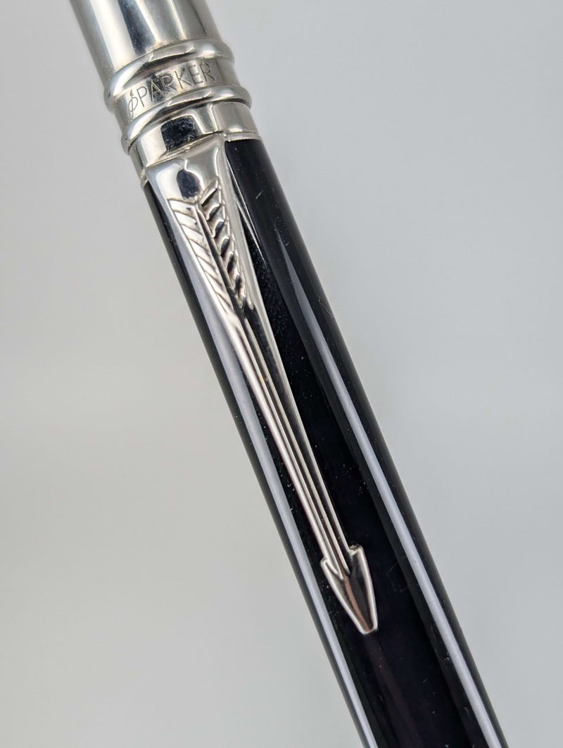 *Consignment* Parker UK Duofold Black / Silver Ballpoint Pen