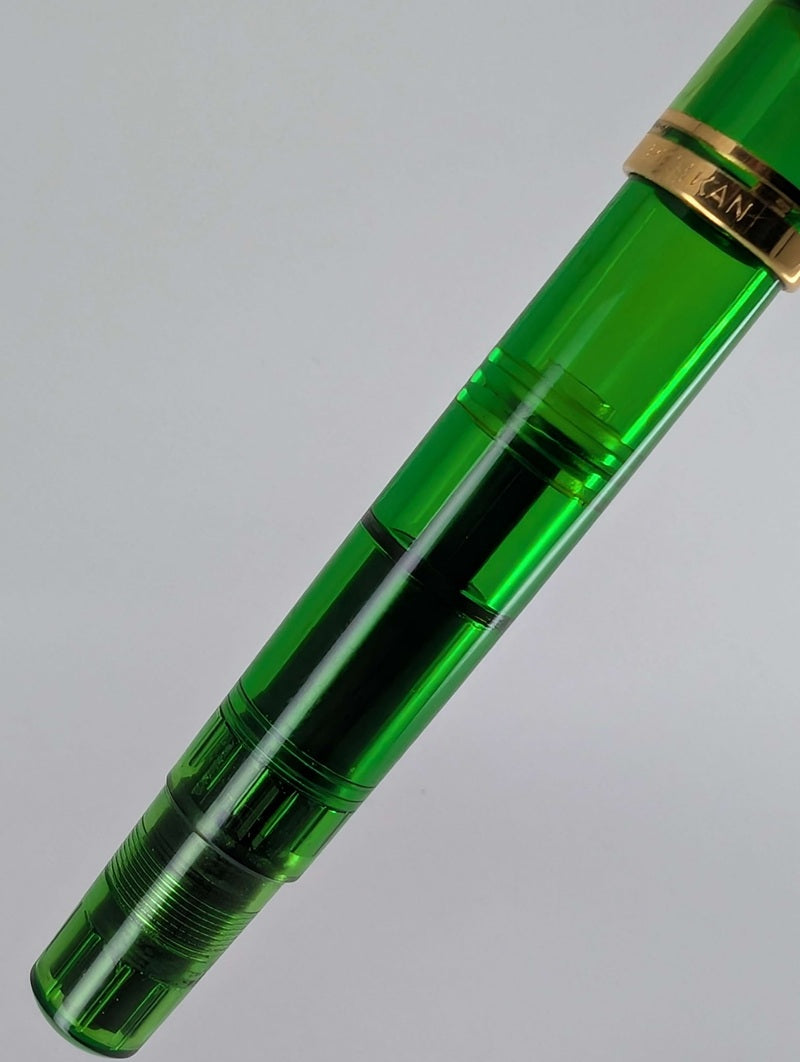*Consignment* Pelikan M200 Green Demonstrator W. Germany Fountain Pen Steel Medium Nib