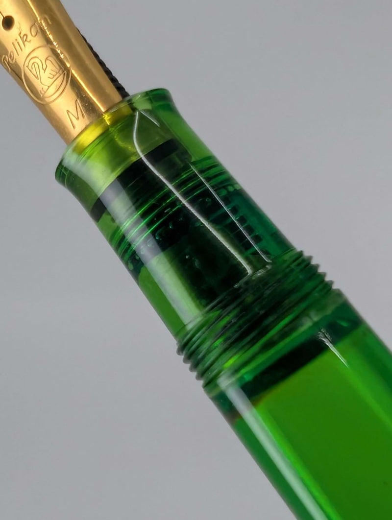 *Consignment* Pelikan M200 Green Demonstrator W. Germany Fountain Pen Steel Medium Nib