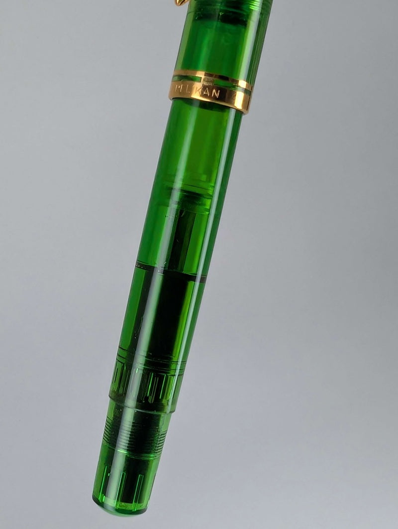 *Consignment* Pelikan M200 Green Demonstrator W. Germany Vintage Fountain Pen Steel Fine Nib