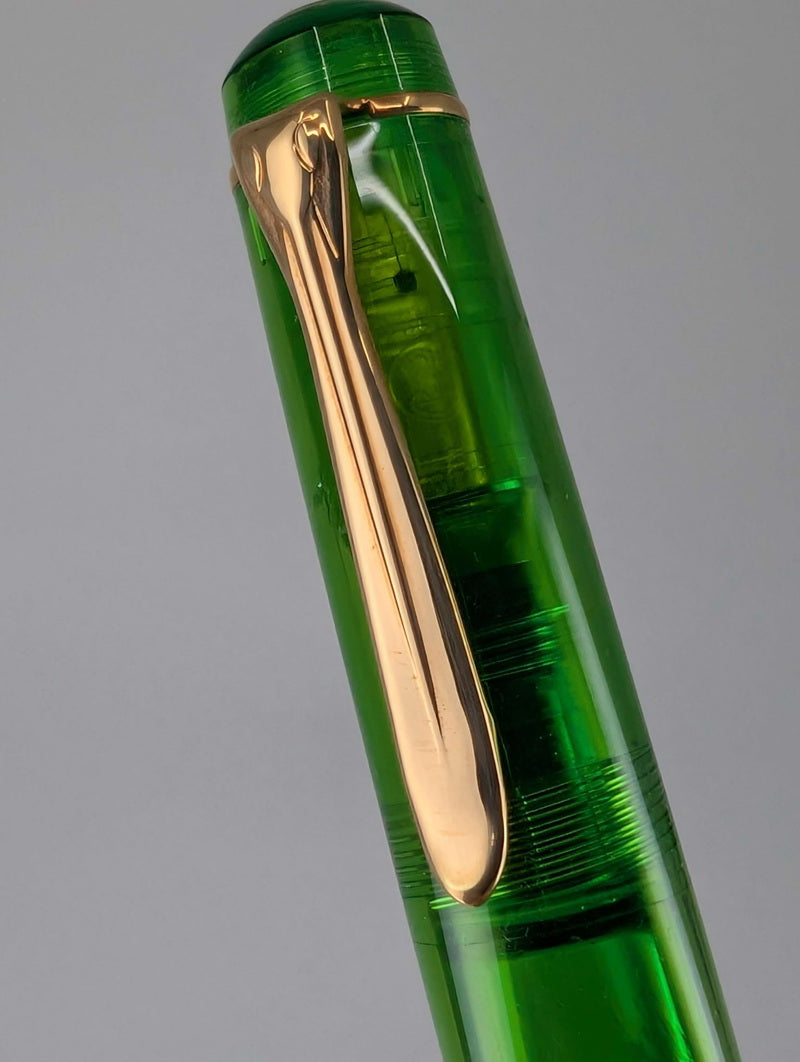 *Consignment* Pelikan M200 Green Demonstrator W. Germany Vintage Fountain Pen Steel Fine Nib
