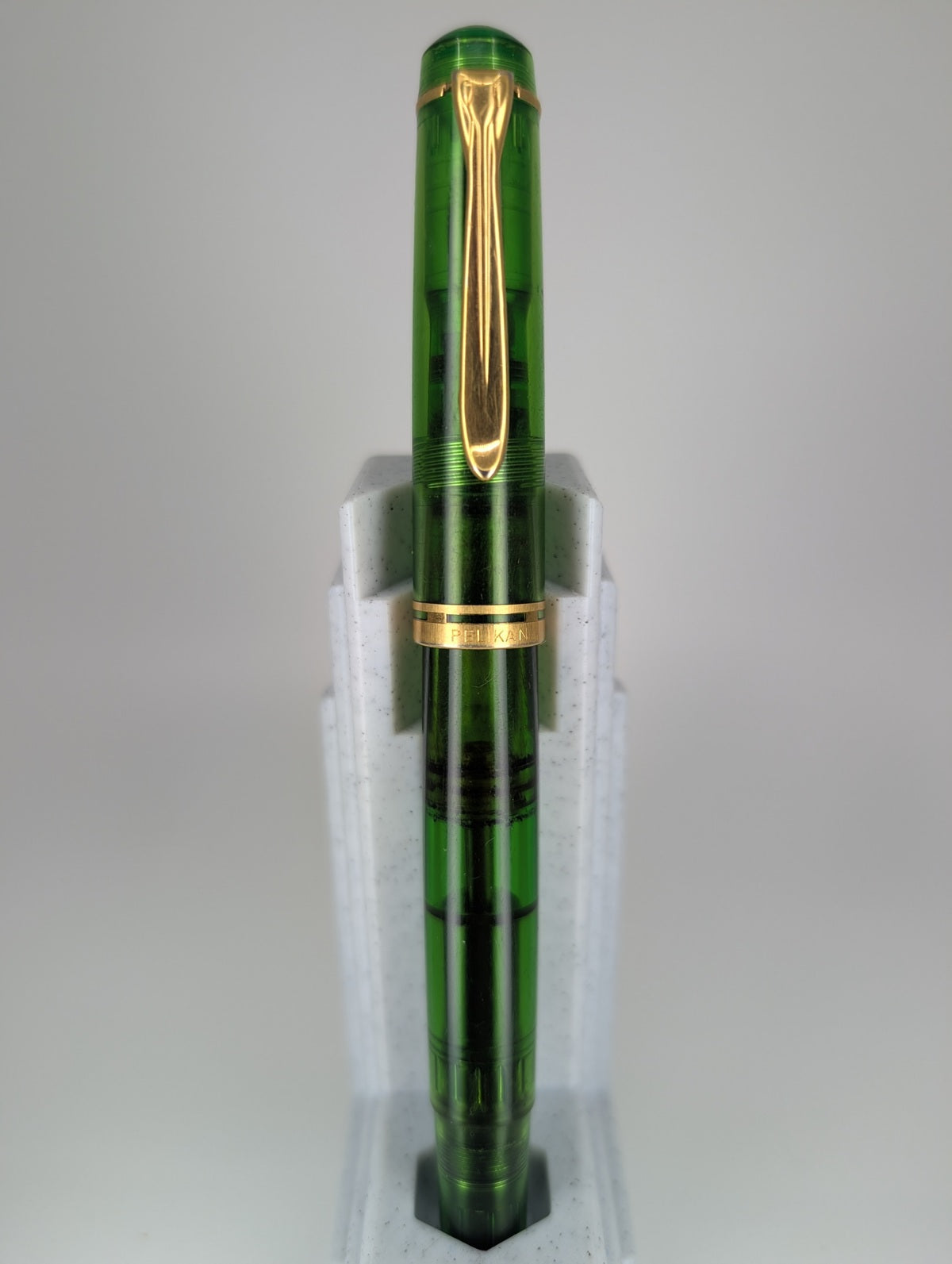 *Consignment* Vintage Pelikan M200 W. Germany Green Demonstrator Fountain Pen Steel Fine Nib