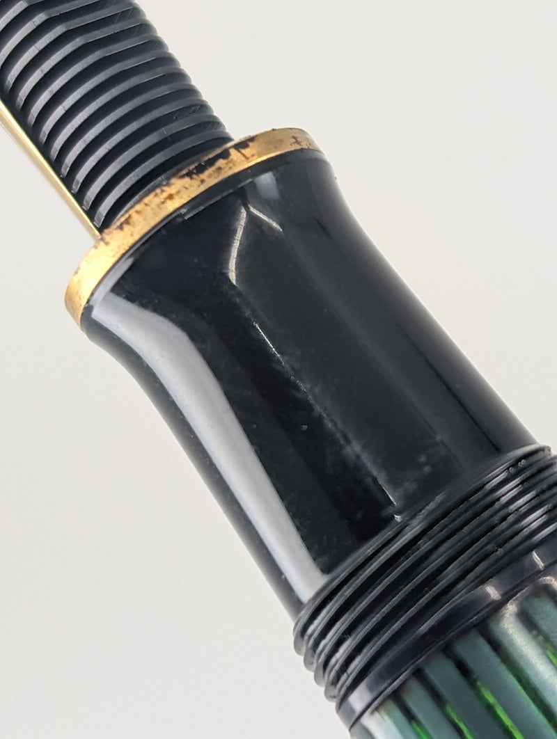 *Consignment* Pelikan M600 Black / Green Fountain Pen Fine Nib