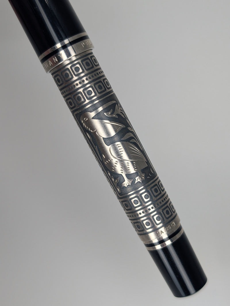 *Consignment* Pelikan Toledo Silver Fountain Pen 18k Gold Fine Nib