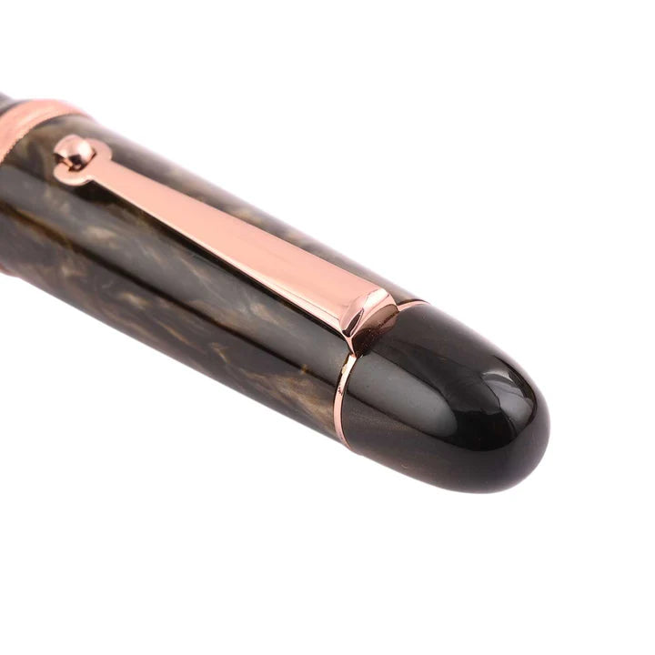 Penlux Masterpiece Grande "Brown Wave" Fountain Pen Medium Nib