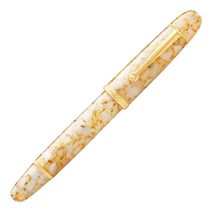 Penlux Masterpiece Grande "Golden Crystal" Fountain Pen Stub 1.1 Nib