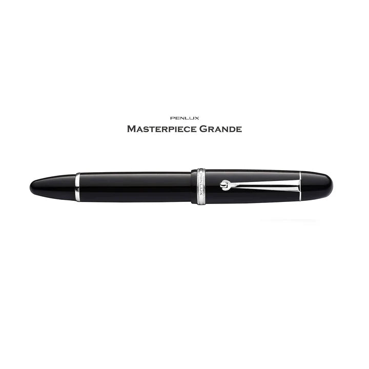Penlux Masterpiece Grande Black Fountain Pen Medium Nib