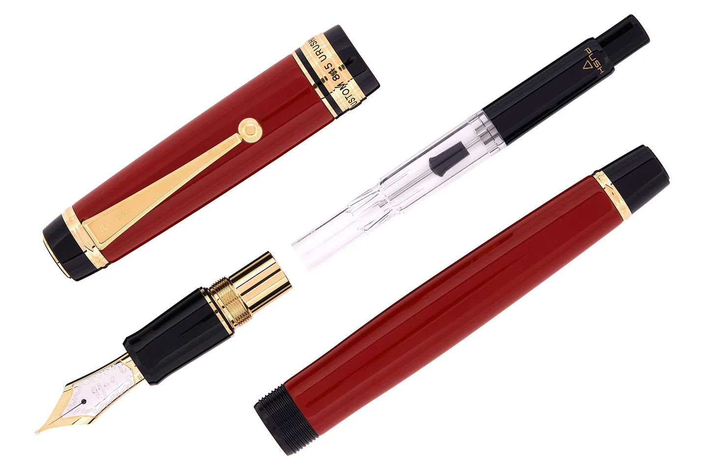 Pilot Custom 845 Vermilion Urushi Fountain Pen Fine Nib