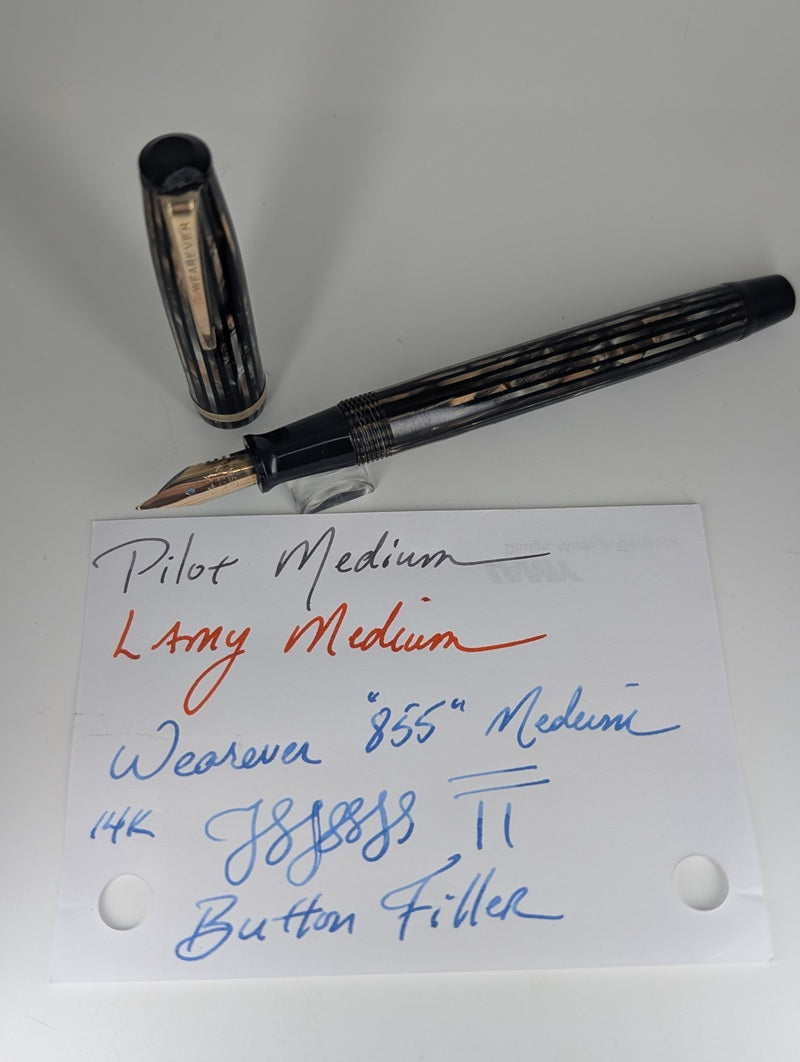 *Consignment* Vintage Wearever 855 Button Filler Fountain Pen 14k Gold Medium Nib
