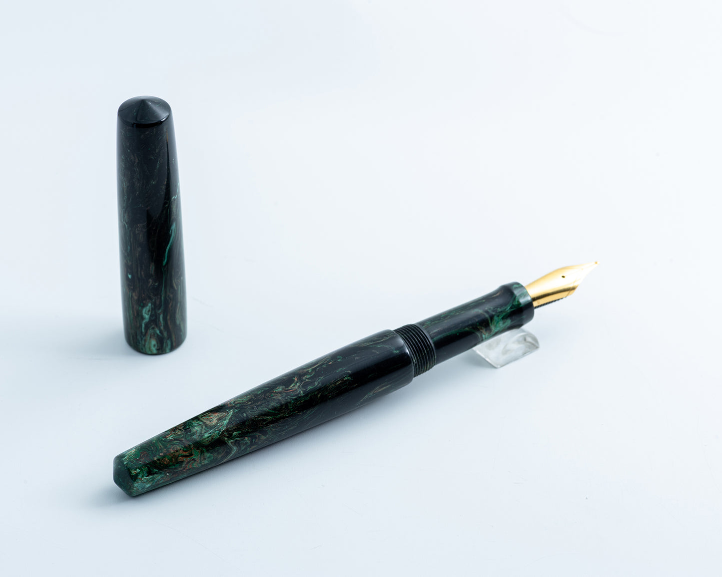 Rhys' Pieces Primary Piece Custom Fountain Pen - "Verdant Void"