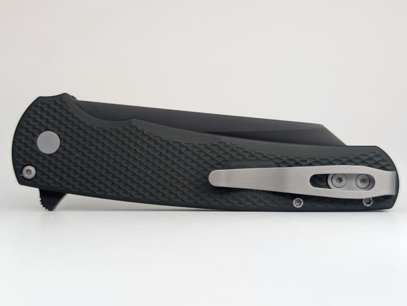 Protech Malibu Green Aluminum DLC Reverse Tanto Button Lock Folding Knife