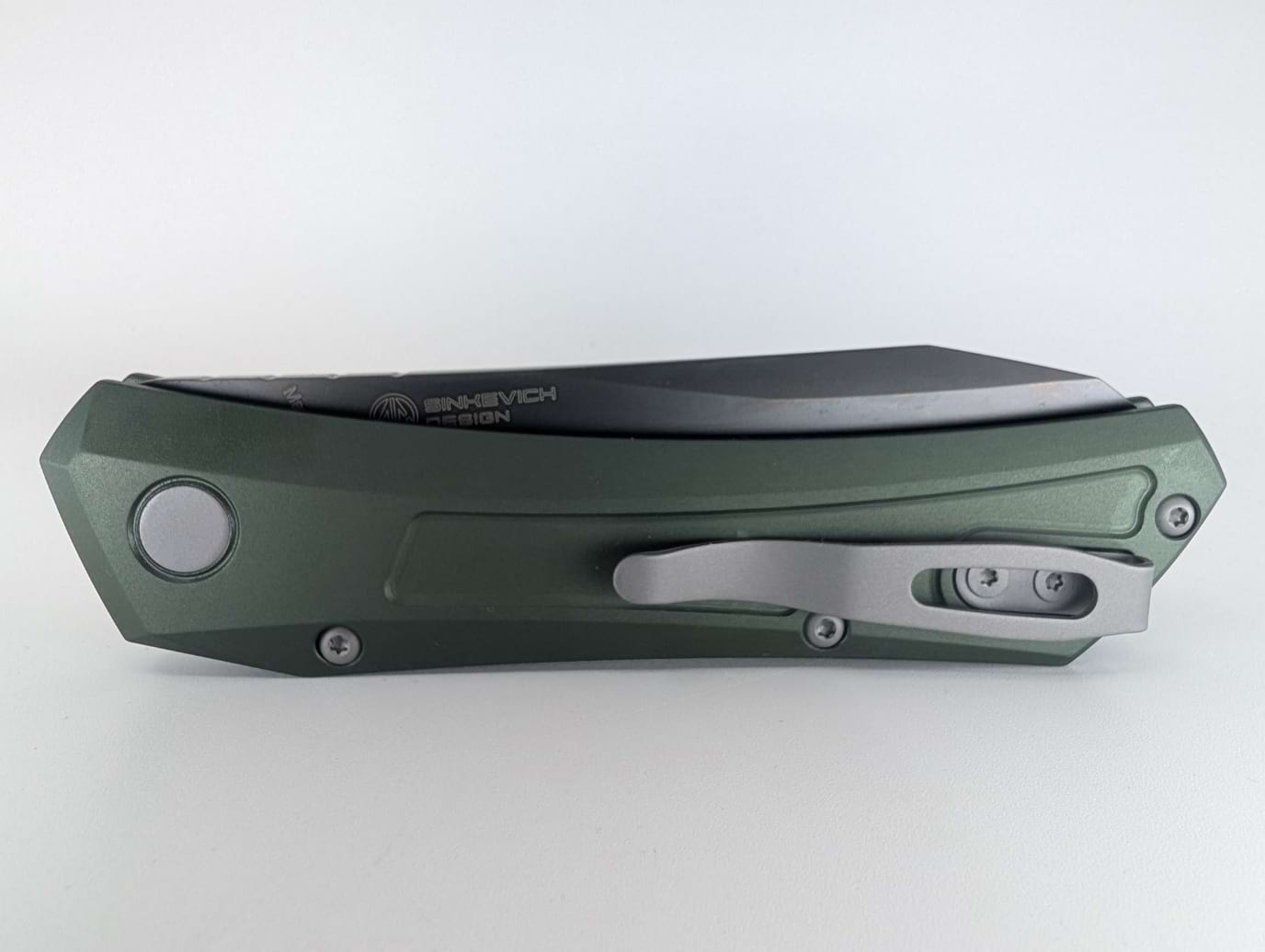 Protech Oligarch Green w/ Grey DLC Magnacut Blade Auto Folding Knife
