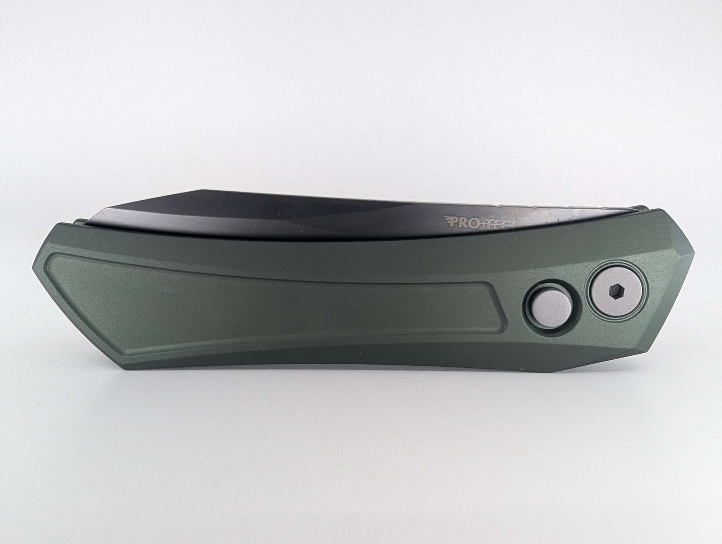 Protech Oligarch Green w/ Grey DLC Magnacut Blade Auto Folding Knife