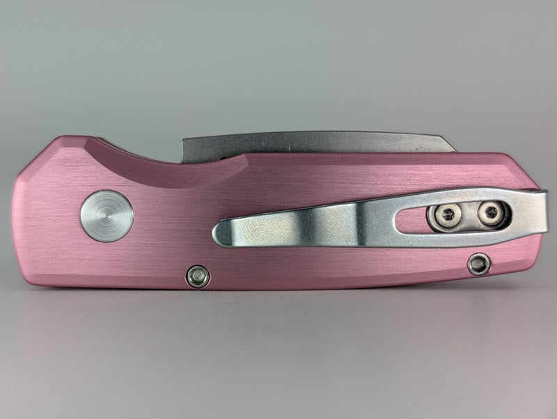 Protech Runt 5 Pink Tanto Stonewash Auto Folding Knife
