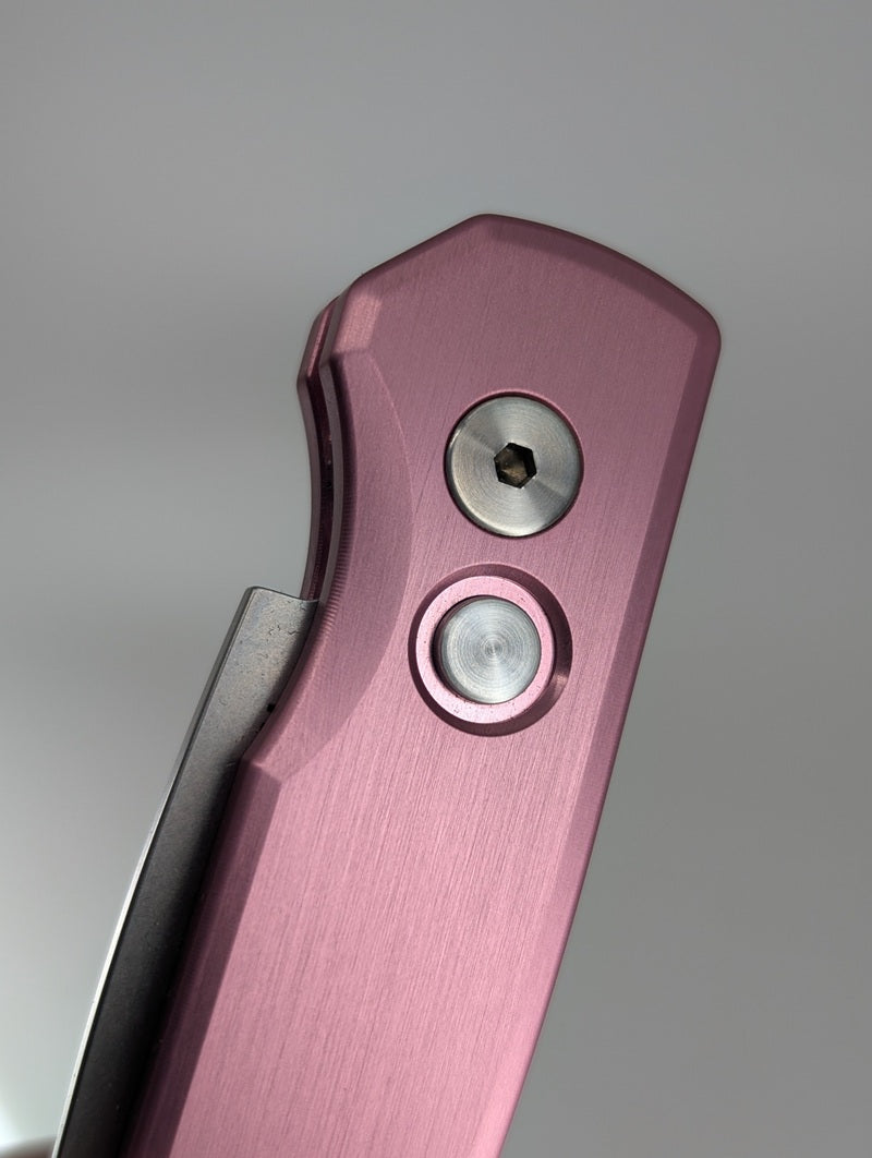 Protech Runt 5 Pink Tanto Stonewash Auto Folding Knife