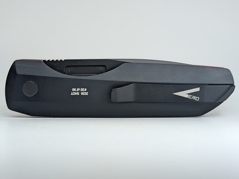 Protech x Vero Synapse Red Linen Micarta Buttonlock Folding Knife Show Exclusive