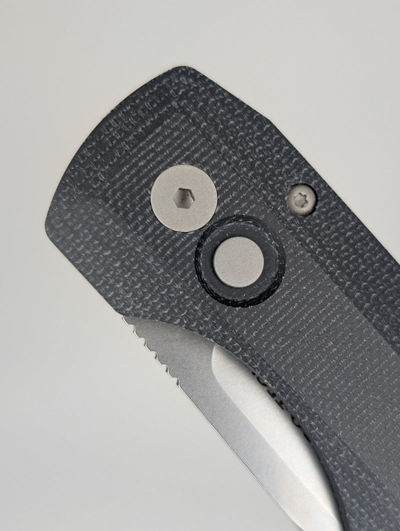 *Consignment* Protech x Vero Synapse Black Micarta / Aluminum / Stonewash Magnacut Auto Folding Knife