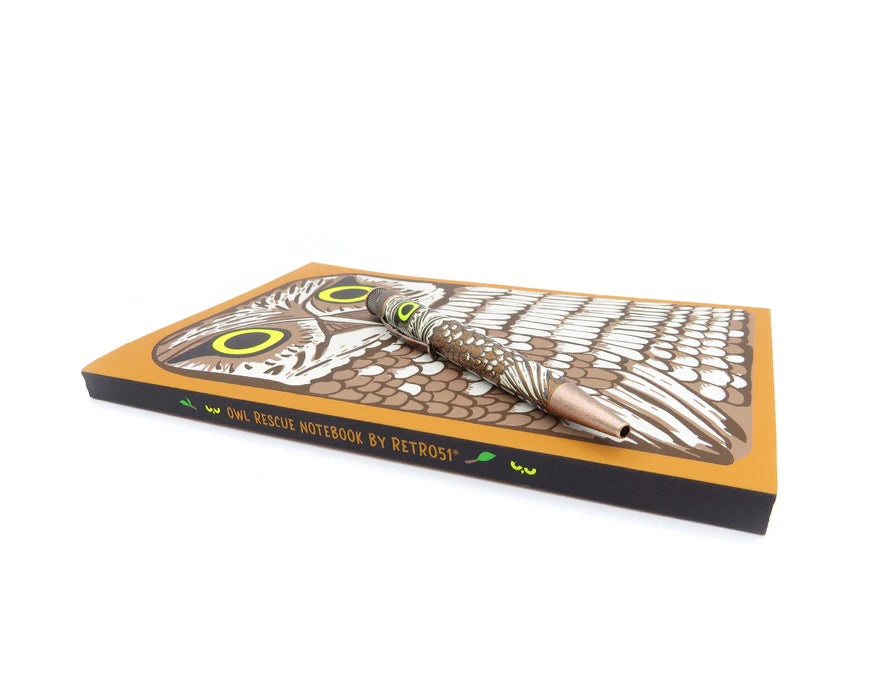 RETRO 51 DENIK OWL RESCUE - CLASSIC NOTEBOOK with DOT GRID PAGES