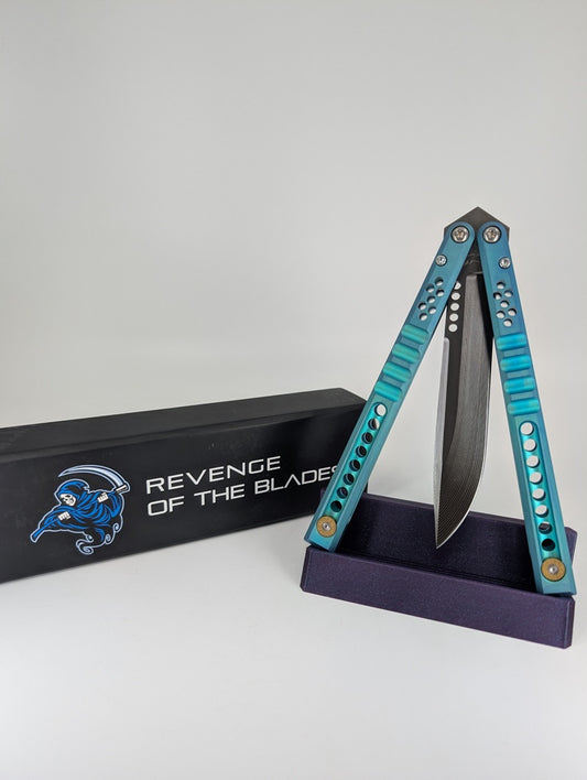 *Consignment* Revenge of the Blades Arsenal Teal Live Blade Balisong