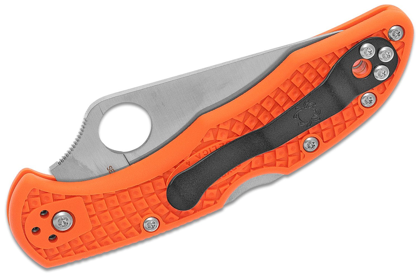 Spyderco Delica 4 Orange Flat Ground Plainedge