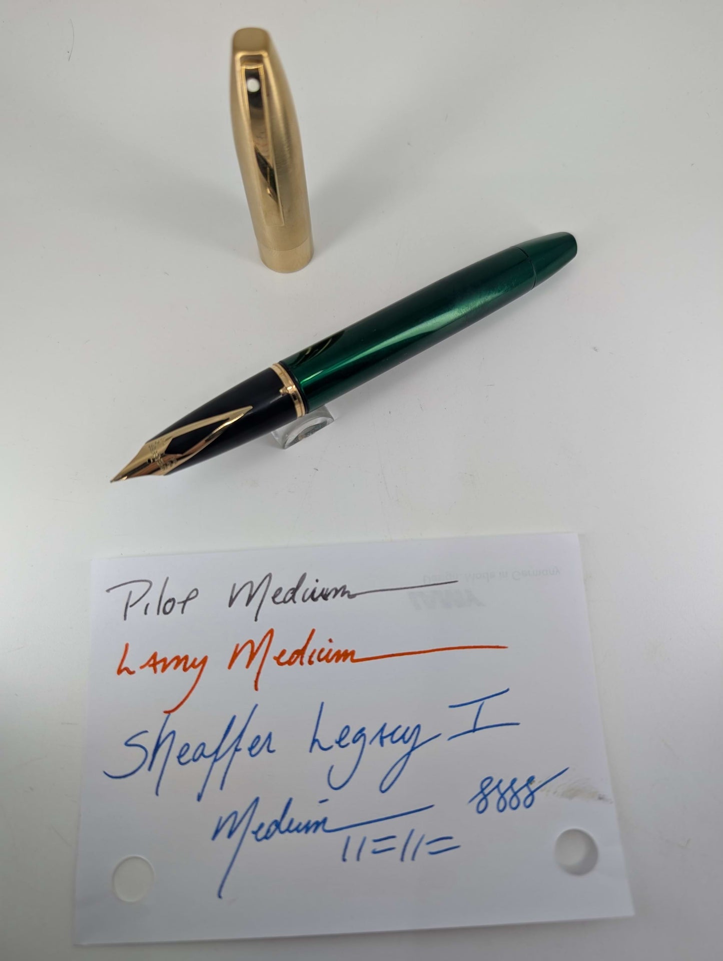*Consignment* Sheaffer Legacy 1 Green Fountain Pen 18k Gold Medium Nib