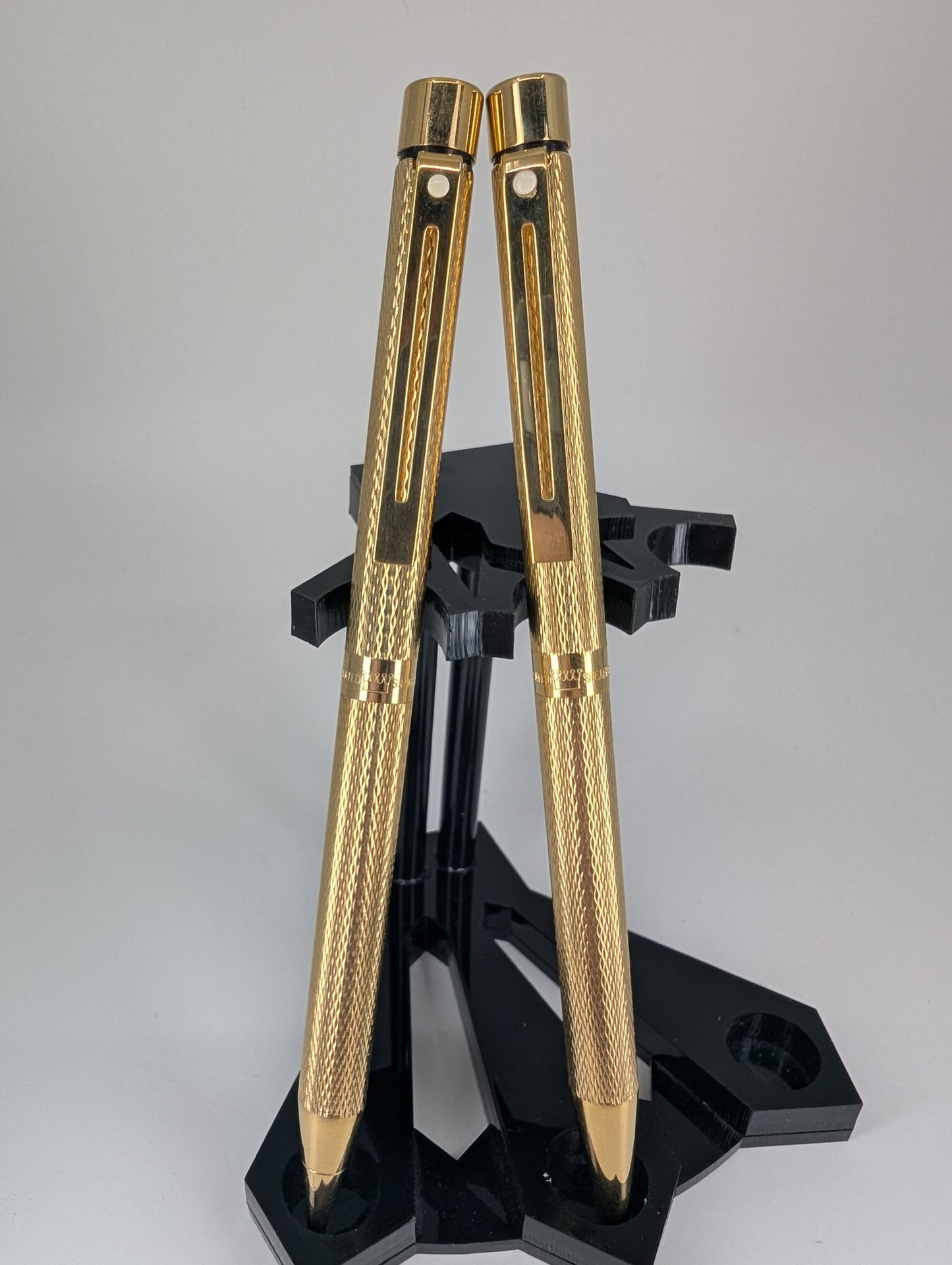 *Consignment* Sheaffer USA Electroplated Gold Ballpoint Pen / Mechanical Pencil Set