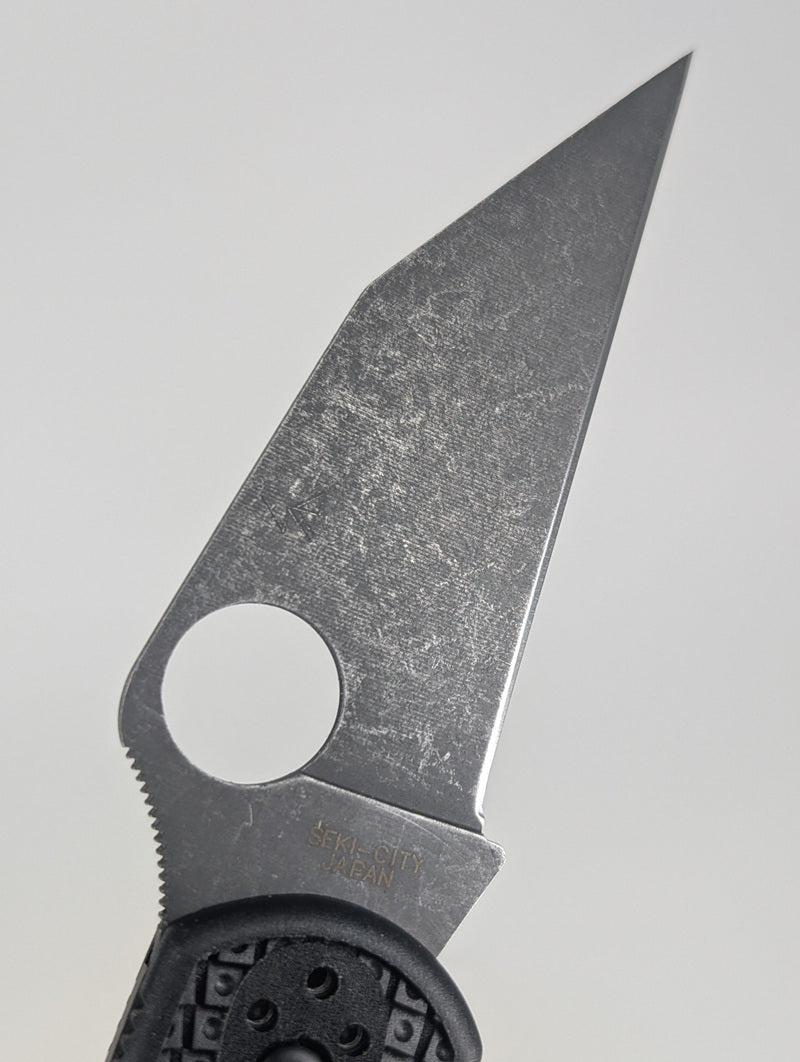 *Consignment* Spyderco Delica 4 Black Knives Plus Moded Folding Knife