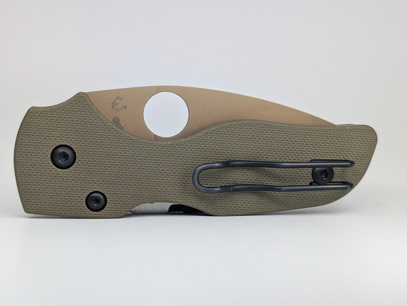 *Consignment* Spyderco x REC Exclusive Lil' Native OD Green G-10 Compression Lock Folding Knife