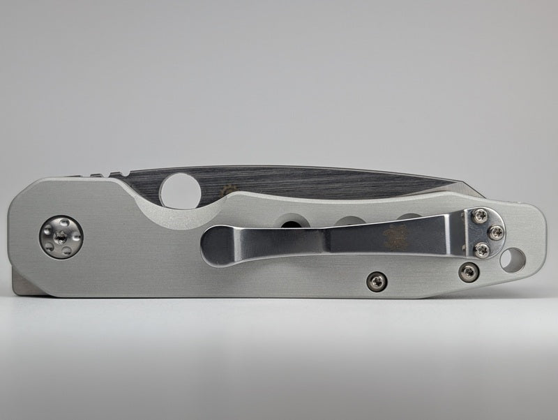 *Consignment* Spyderco Smock Raw Aluminum CRU-WEAR Compression Lock Folding Knife