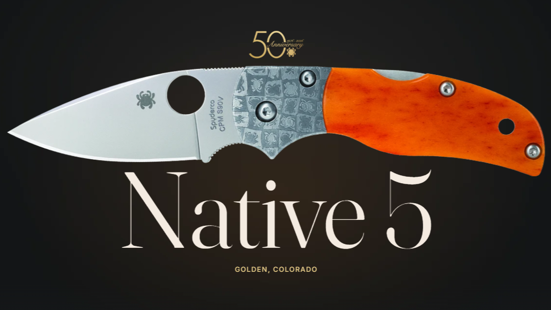 Spyderco Native 5 50th Anniversary Amber Bone CPM S90V Sprint Run