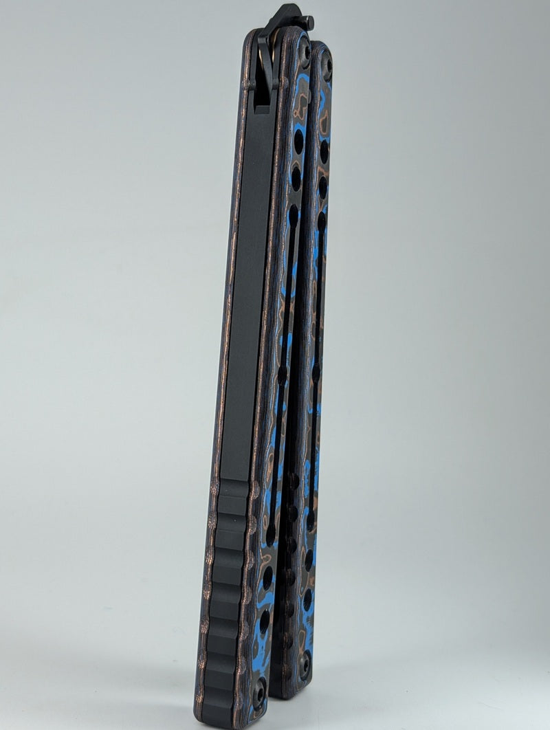 Squid Industries Nautilus Tanto Matte Silver Wake Edition Live Blade Balisong
