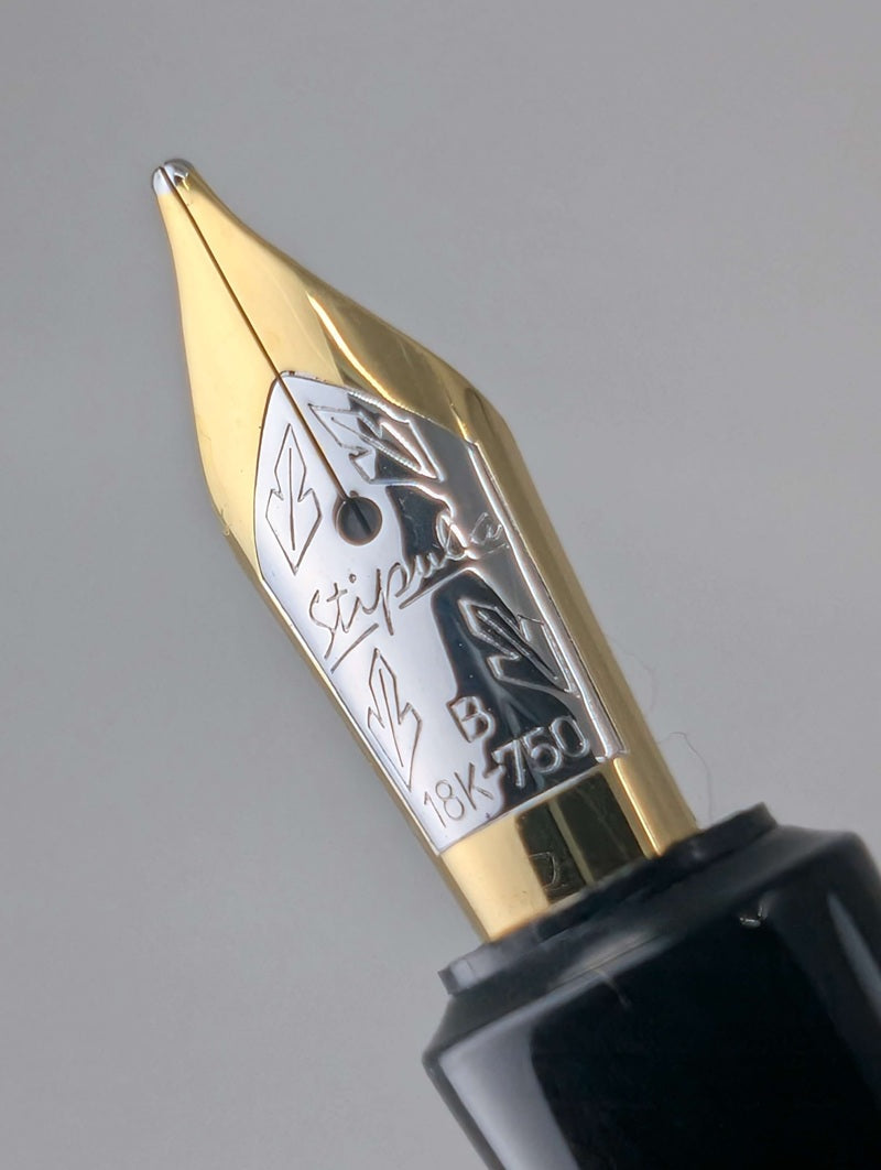 *Consignment* Stipula "I Castoni" Rubino Fountain Pen 18k Gold Broad Nib